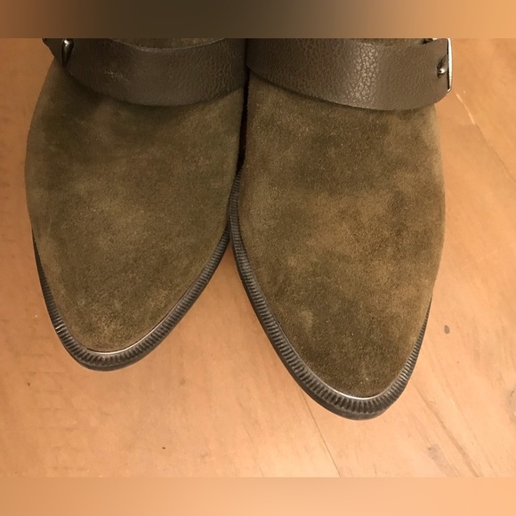 Circus by Sam Edelman Harley Olive or Moss Green Suede Ankle Boots - Picture 8 of 13